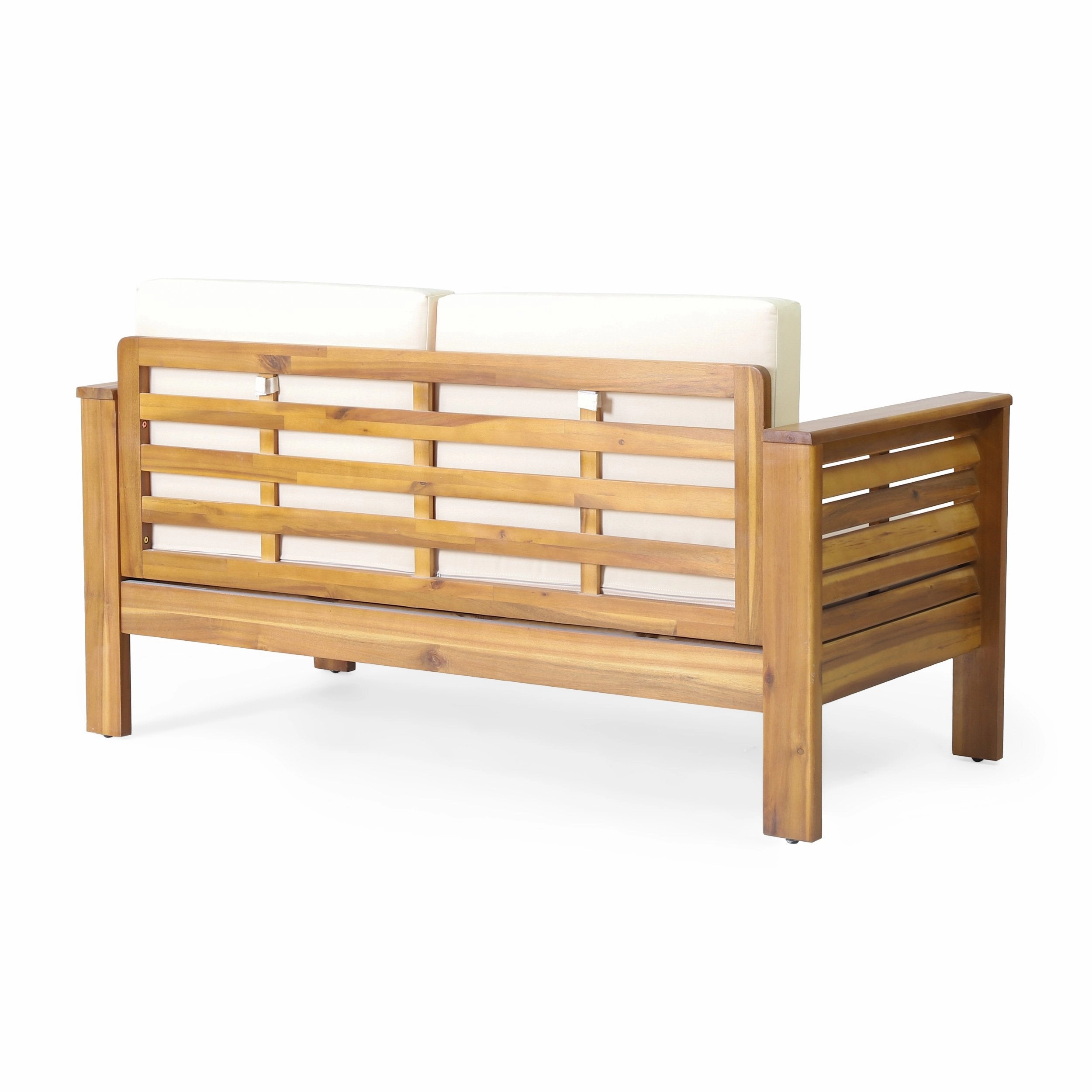 Outdoor Acacia Wood 4 Seater Chat Set with Cushions - NH150413