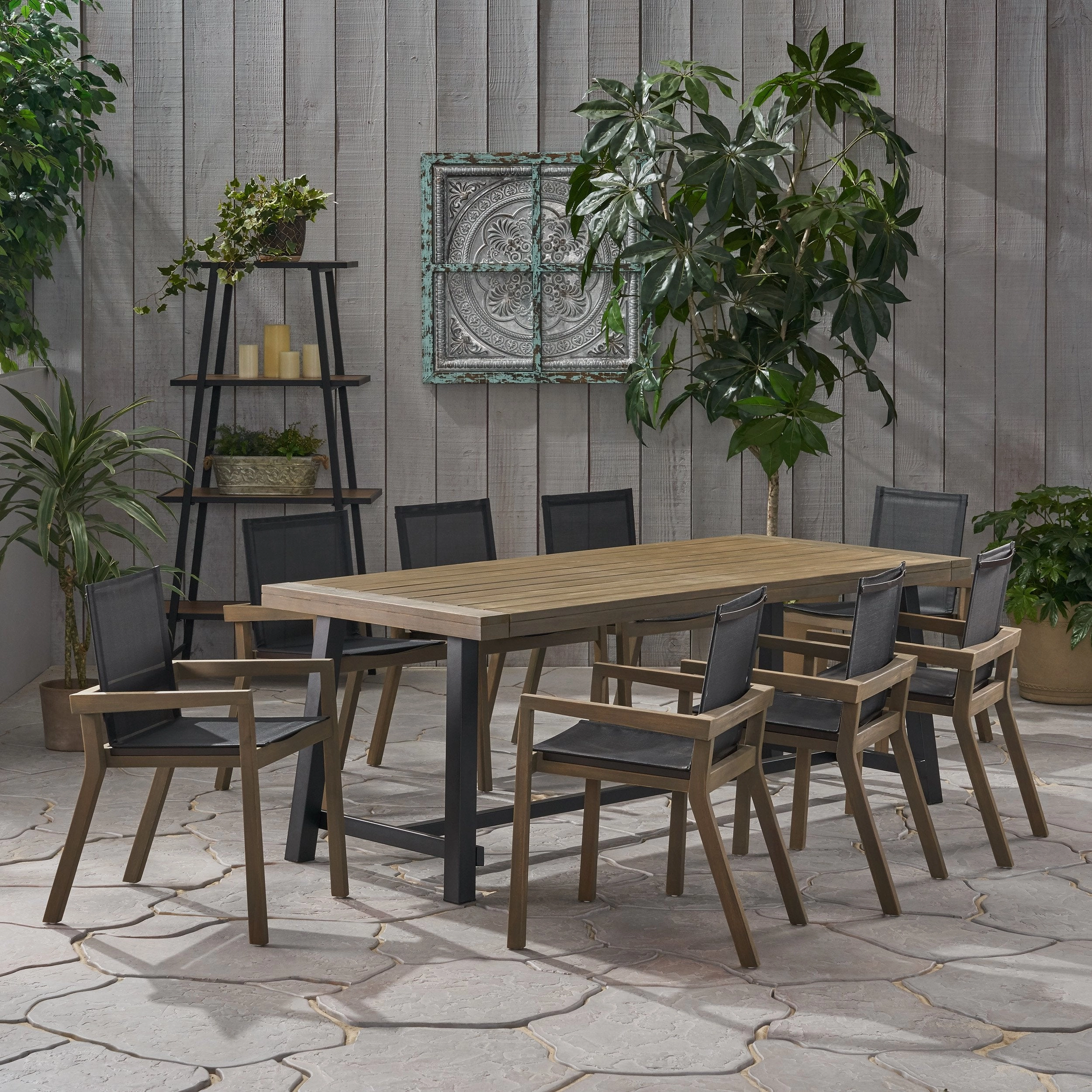 Outdoor Acacia Wood 8 Seater Dining Set - NH046903 outdoor lounge chair, patio sofa