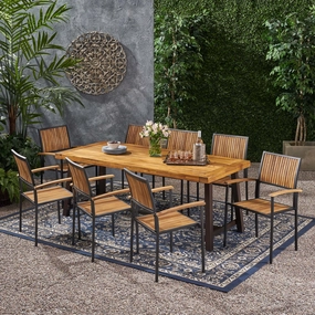 Outdoor Acacia Wood 8 Seater Dining Set - NH336903 outdoor lounge chair, patio sofa
