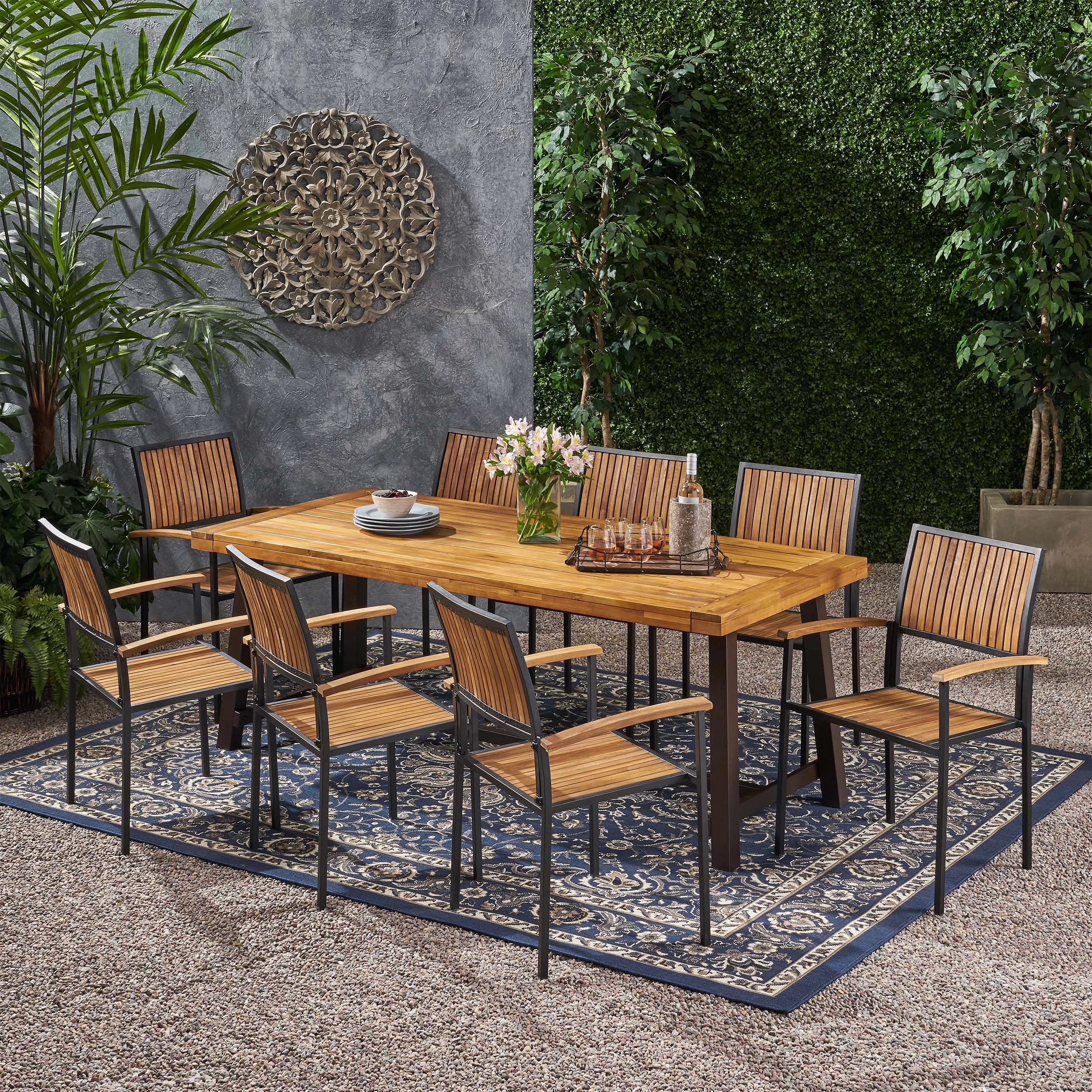 Outdoor Acacia Wood 8 Seater Dining Set - NH336903 outdoor lounge chair, patio sofa