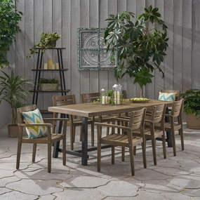 Outdoor Acacia Wood 8 Seater Dining Set - NH346903 outdoor lounge chair, patio sofa