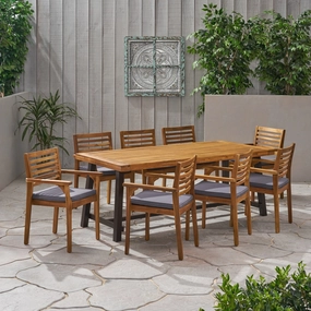 Outdoor Acacia Wood 8 Seater Dining Set - NH436903 outdoor lounge chair, patio sofa