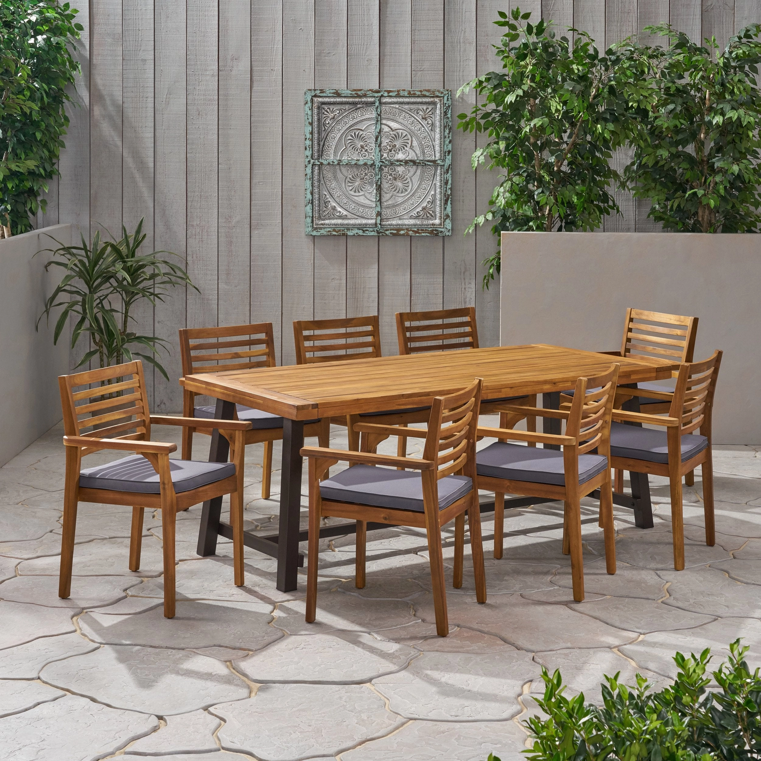 Outdoor Acacia Wood 8 Seater Dining Set - NH436903 outdoor lounge chair, patio sofa