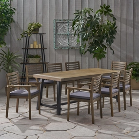Outdoor Acacia Wood 8 Seater Dining Set - NH446903 outdoor lounge chair, patio sofa