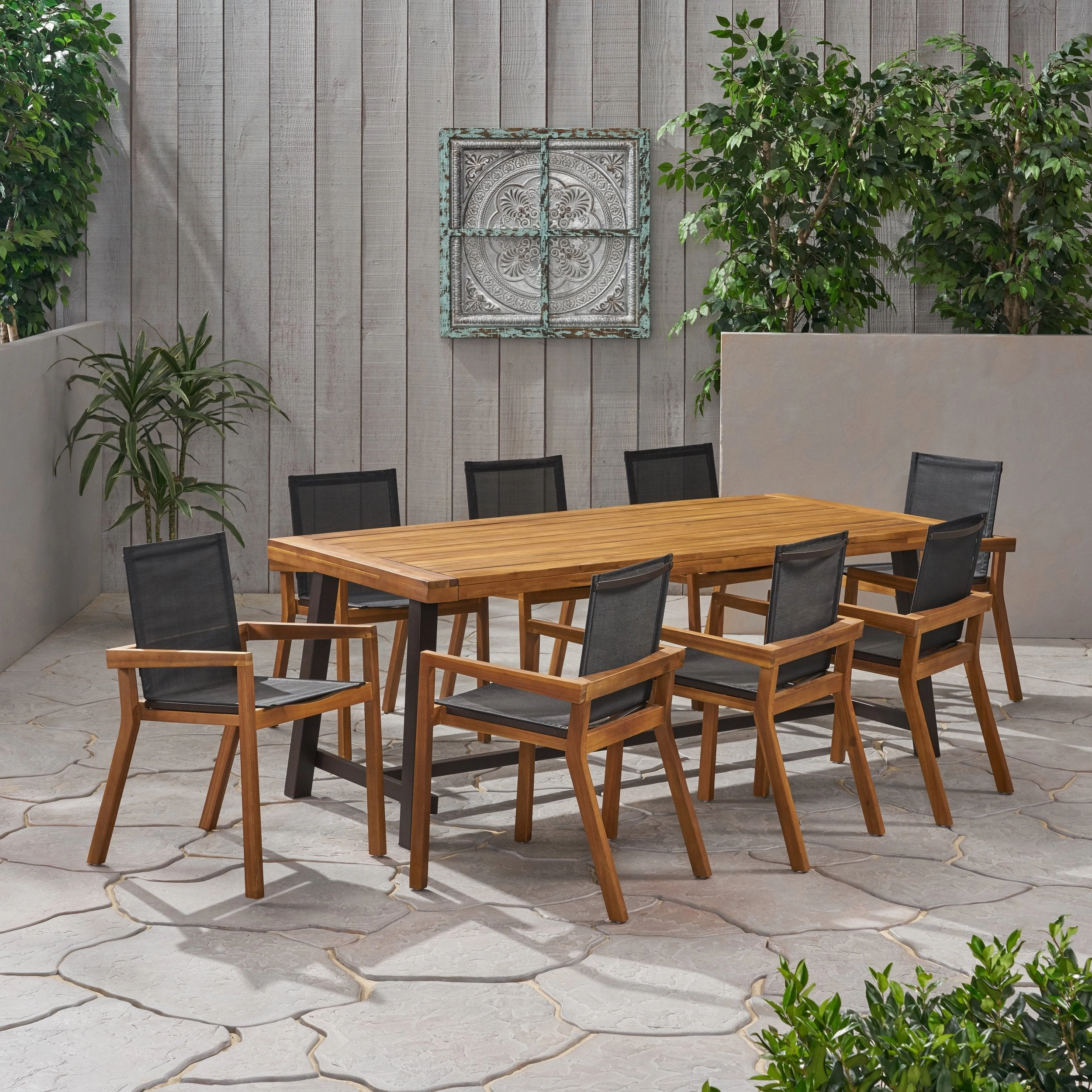 Outdoor Acacia Wood 8 Seater Dining Set - NH636903 outdoor lounge chair, patio sofa