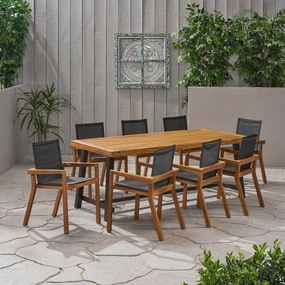 Outdoor Acacia Wood 8 Seater Dining Set - NH636903 outdoor lounge chair, patio sofa