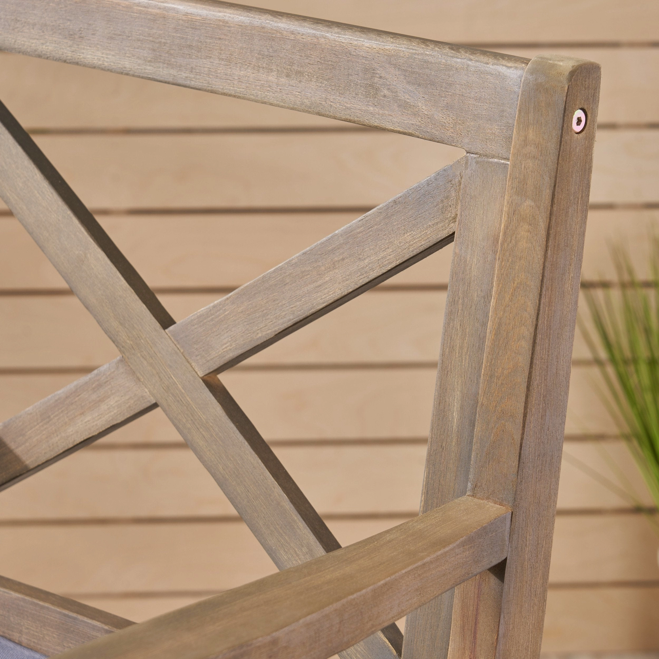 Outdoor Acacia Wood Barstool (set of 2) - NH618503