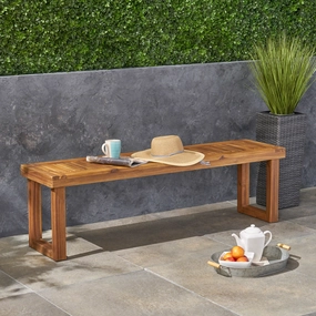 Outdoor Acacia Wood Bench - NH421603 outdoor furniture, garden bench