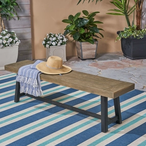 Outdoor Acacia Wood Bench - NH730603 outdoor furniture, garden bench