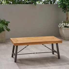 Outdoor Acacia Wood Coffee Table, Teak - NH793403 outdoor furniture, garden bench