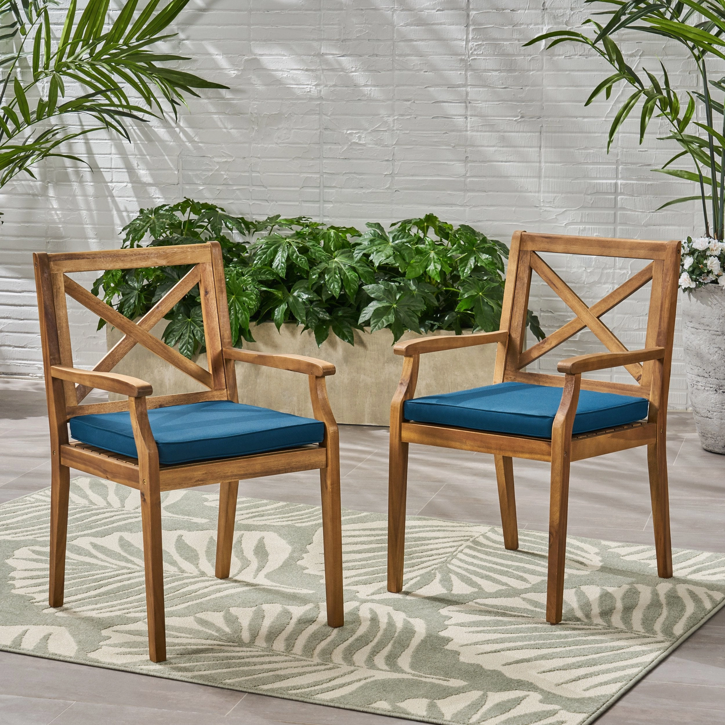 Outdoor Acacia Wood Dining Chair (Set of 2 - NH286403 outdoor lounge chair, patio sofa