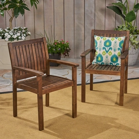 Outdoor Acacia Wood Dining Chairs (Set of 2) - NH109503 outdoor lounge chair, patio sofa
