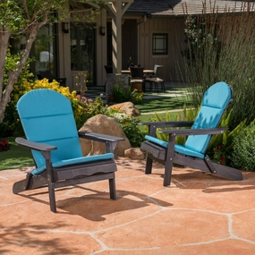 Outdoor Acacia Wood Folding Adirondack Chairs with Cushions - NH136403 outdoor furniture, garden bench
