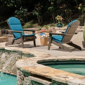 Outdoor Acacia Wood Folding Adirondack Chairs with Cushions - NH916403 outdoor furniture, garden bench