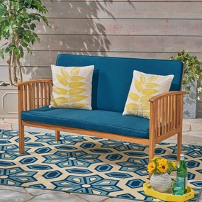 Outdoor Acacia Wood Loveseat - NH745503 outdoor furniture, garden bench