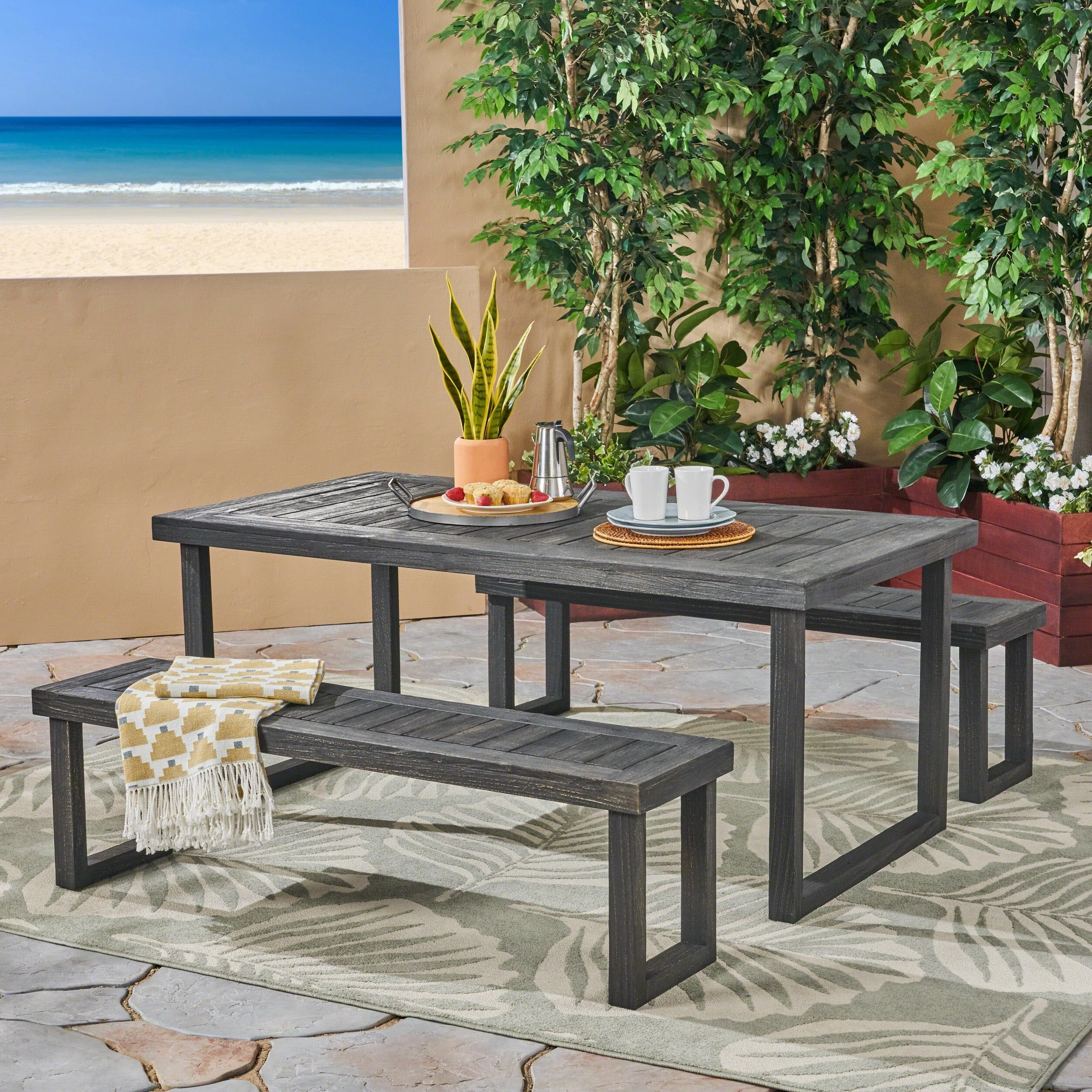 Outdoor Acacia Wood Picnic Set - NH160603 outdoor lounge chair, patio sofa