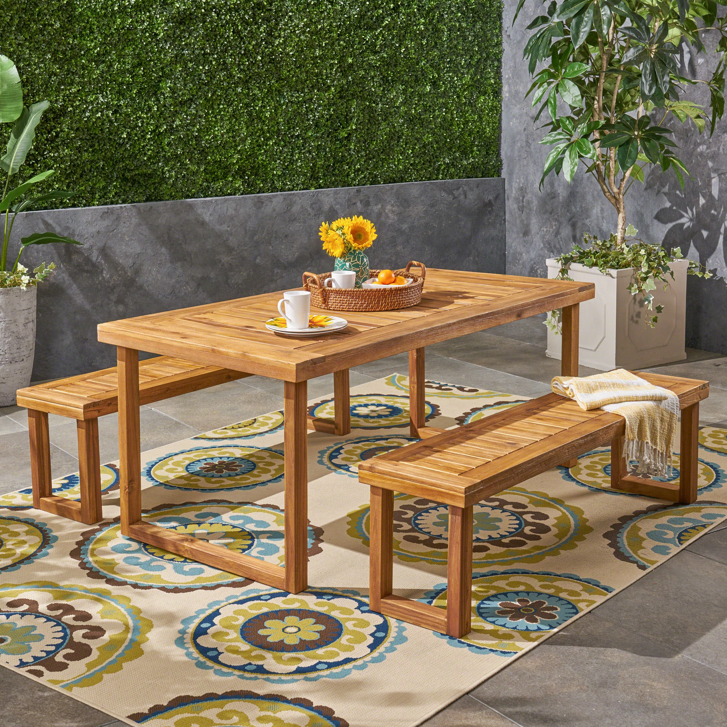 Outdoor Acacia Wood Picnic Set - NH160603