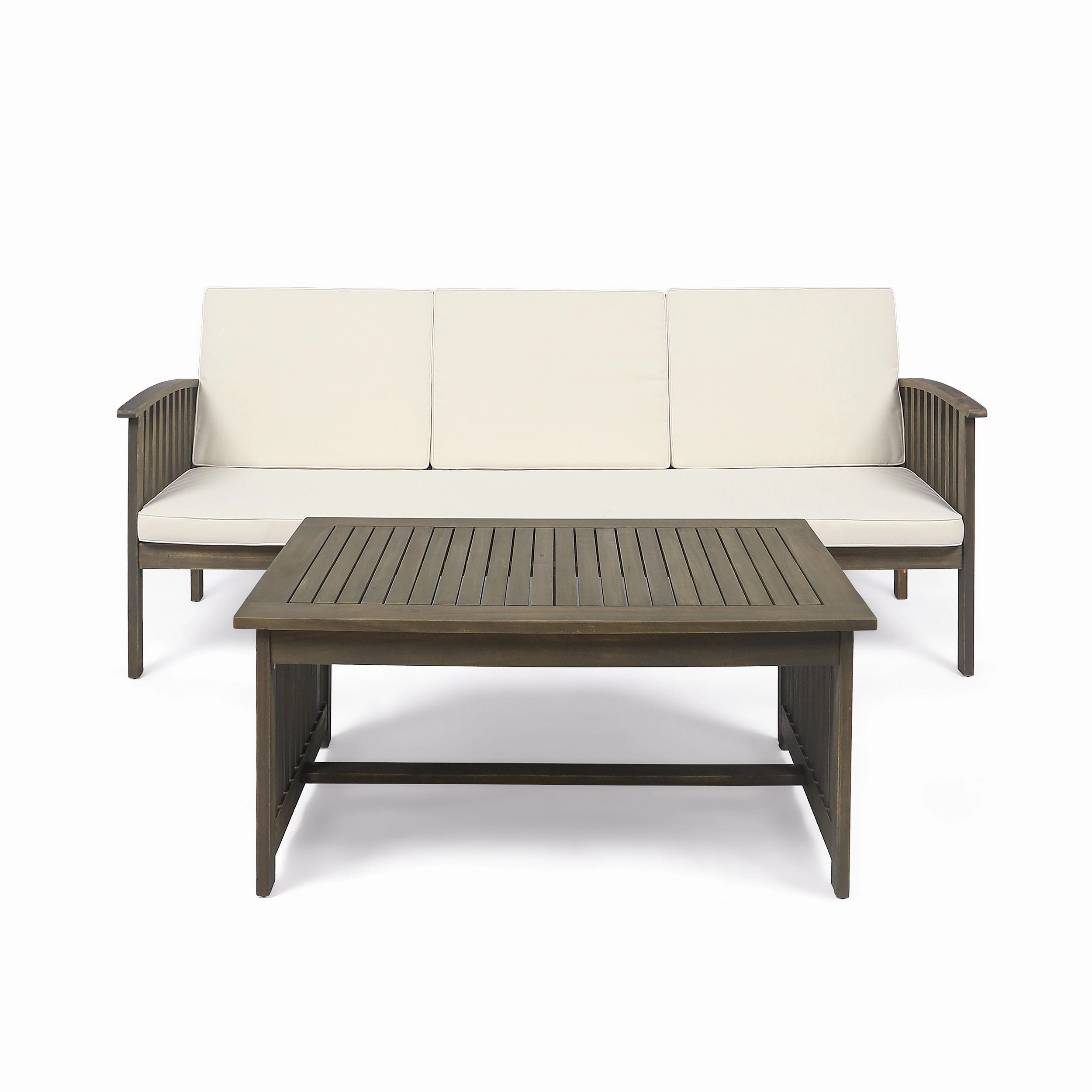 Outdoor Acacia Wood Sofa and Coffee Table Set - NH691803