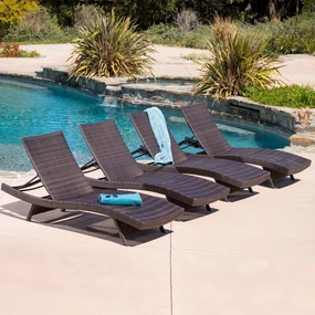 Outdoor Adjustable Chaise Lounge Chairs (Set of 4) - NH029492 patio umbrella, gazebo