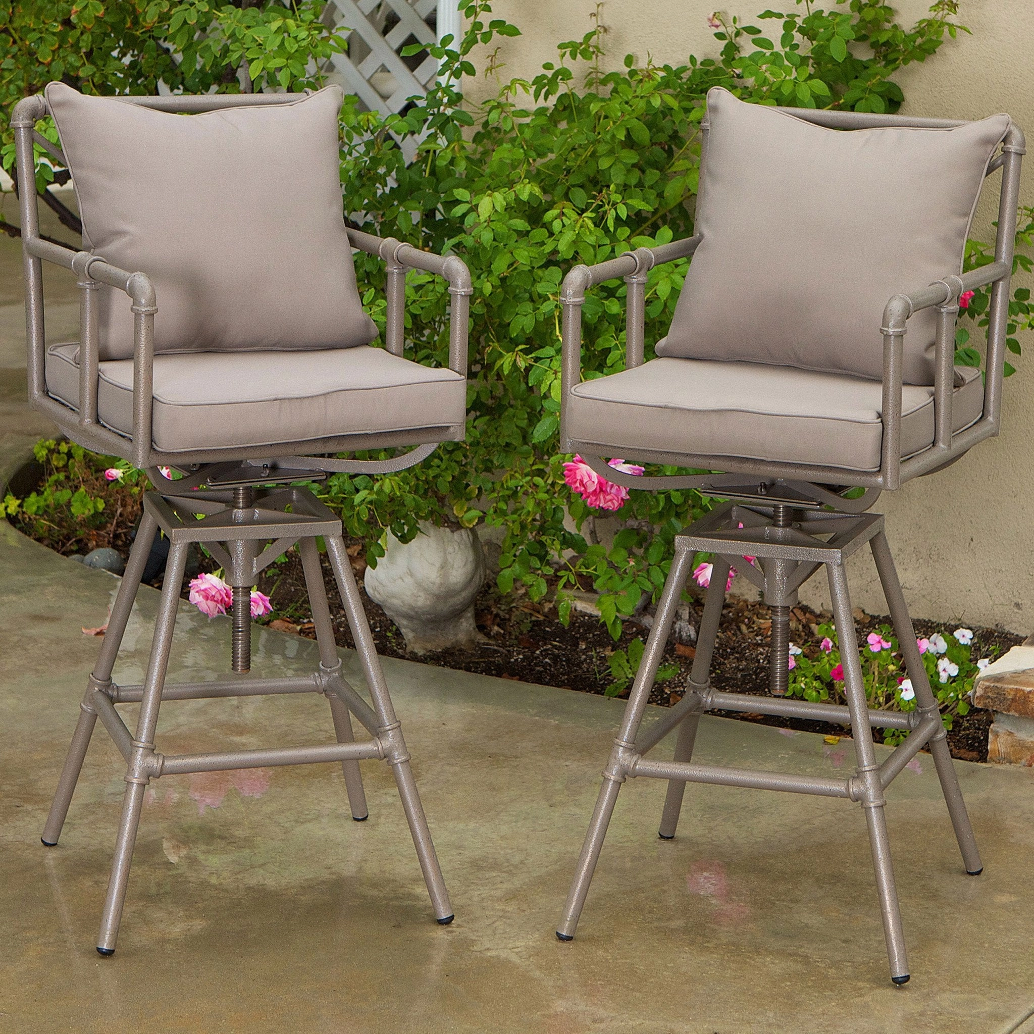 Outdoor Adjustable Height Swivel Bar Stools (set of 2) - NH823912 outdoor lounge chair, patio sofa