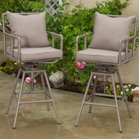 Outdoor Adjustable Height Swivel Bar Stools (set of 2) - NH823912 outdoor lounge chair, patio sofa