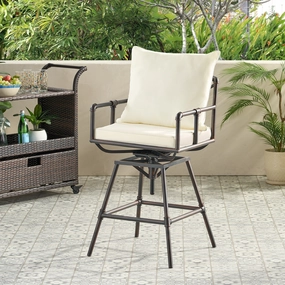 Outdoor Adjustable Pipe Barstool with Cushions - NH100692 outdoor furniture, garden bench
