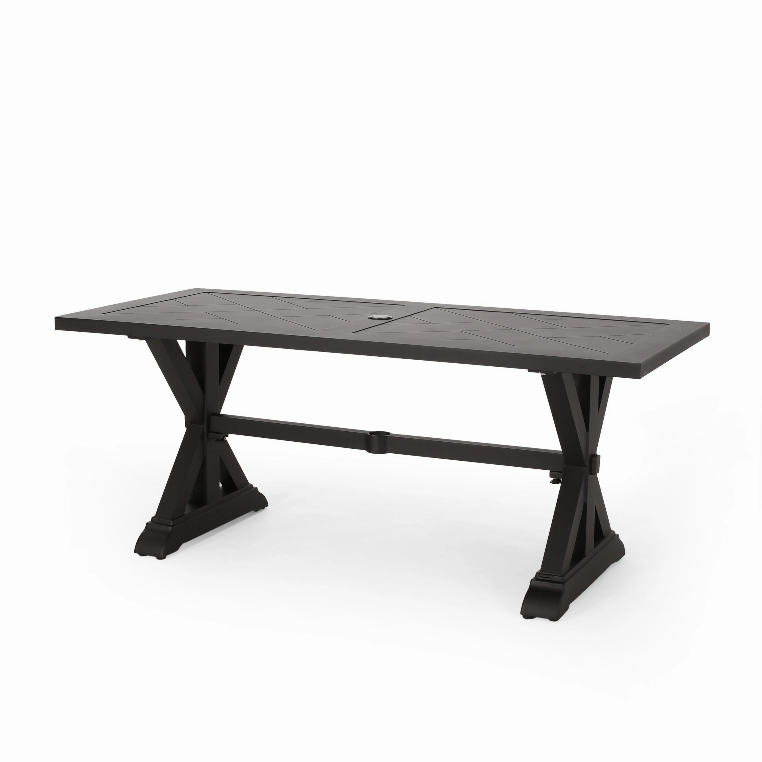 Outdoor Aluminum 6 Piece Dining Set with Bench - NH010413