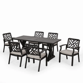 Outdoor Aluminum 7 Piece Dining Set - NH900413 outdoor lounge chair, patio sofa