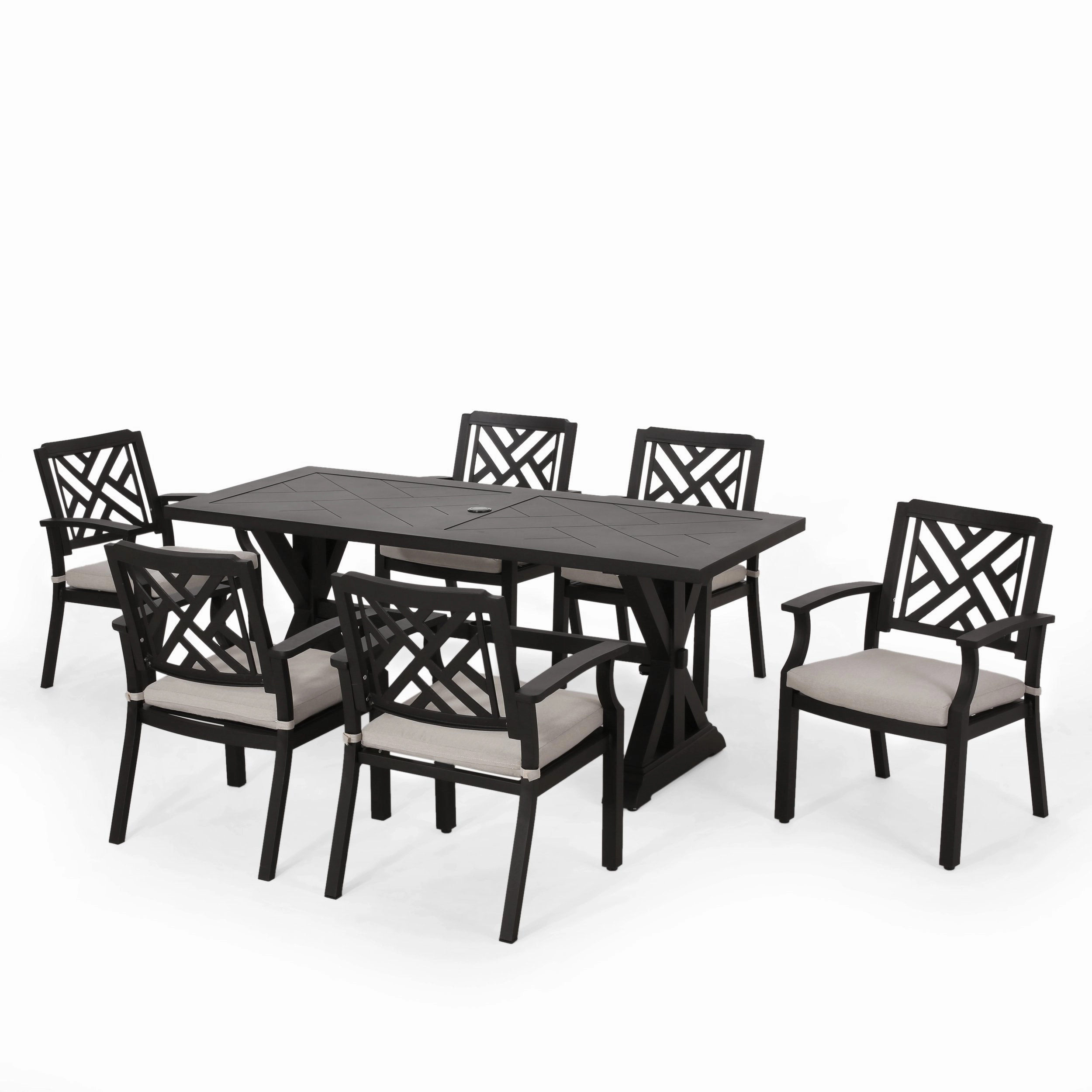 Outdoor Aluminum 7 Piece Dining Set - NH900413 outdoor lounge chair, patio sofa