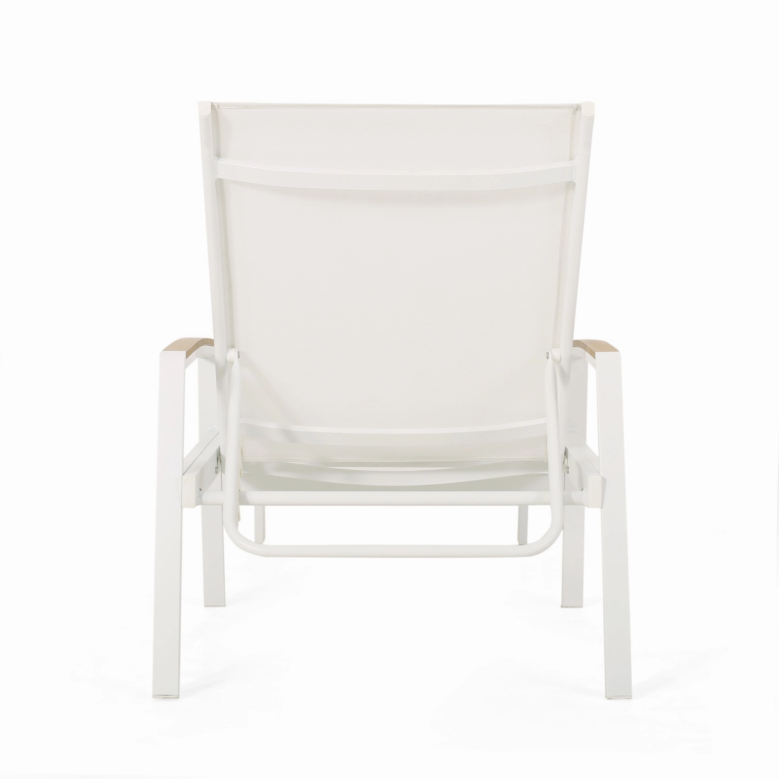 Outdoor Aluminum Chaise Lounge with Mesh Seating (Set of 4) - NH625313