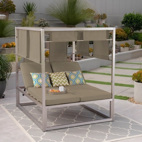 Outdoor Aluminum Daybed with Canopy - NH131503 patio umbrella, gazebo