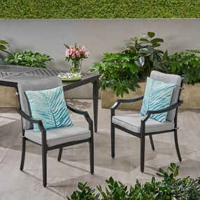Outdoor Aluminum Dining Chairs with Cushions (Set of 2) - NH653803 outdoor lounge chair, patio sofa