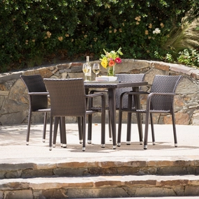 Outdoor Aluminum Framed Wicker 5 Piece Dining Set - NH922103 outdoor lounge chair, patio sofa