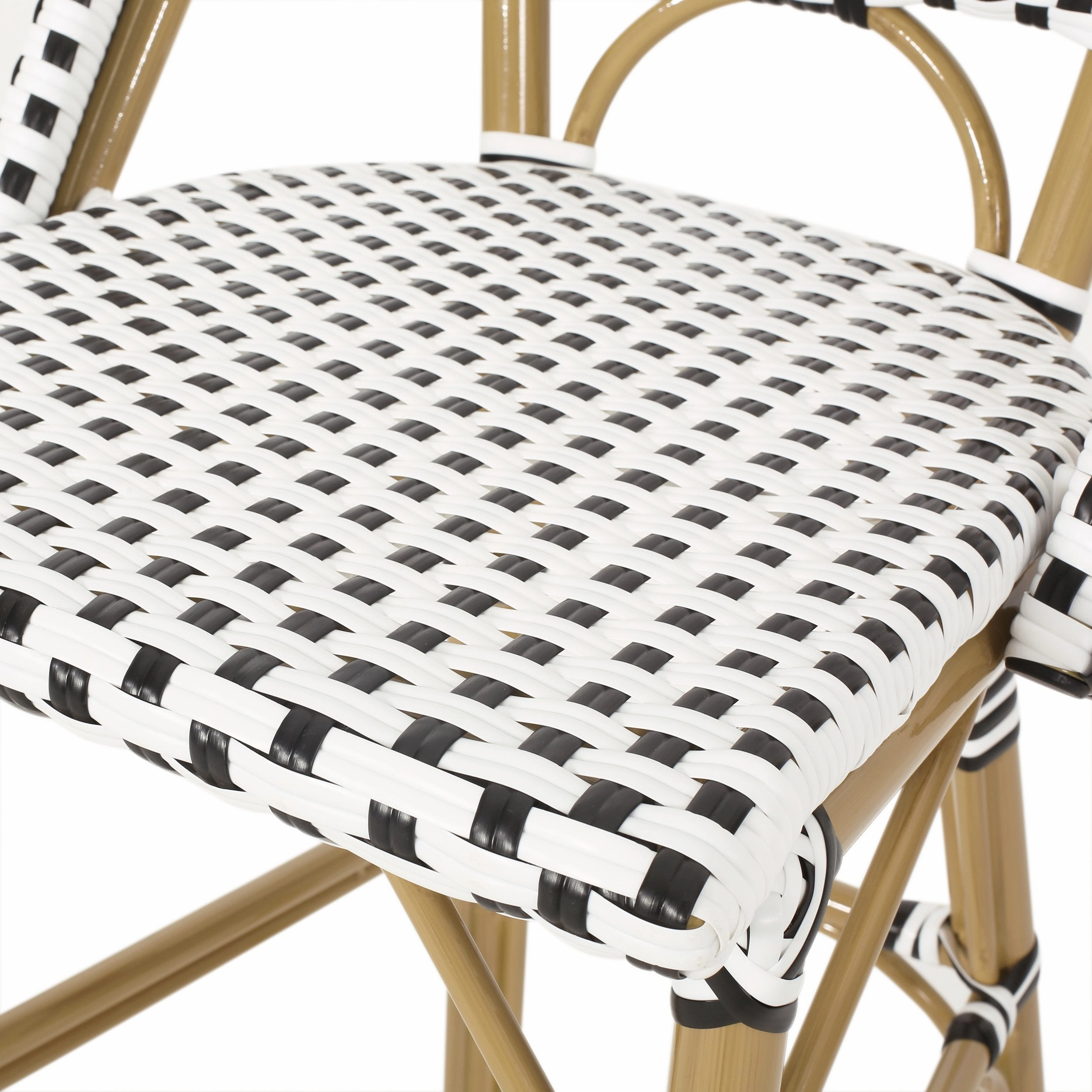 Outdoor Aluminum French Barstools, Set of 4 - NH054413
