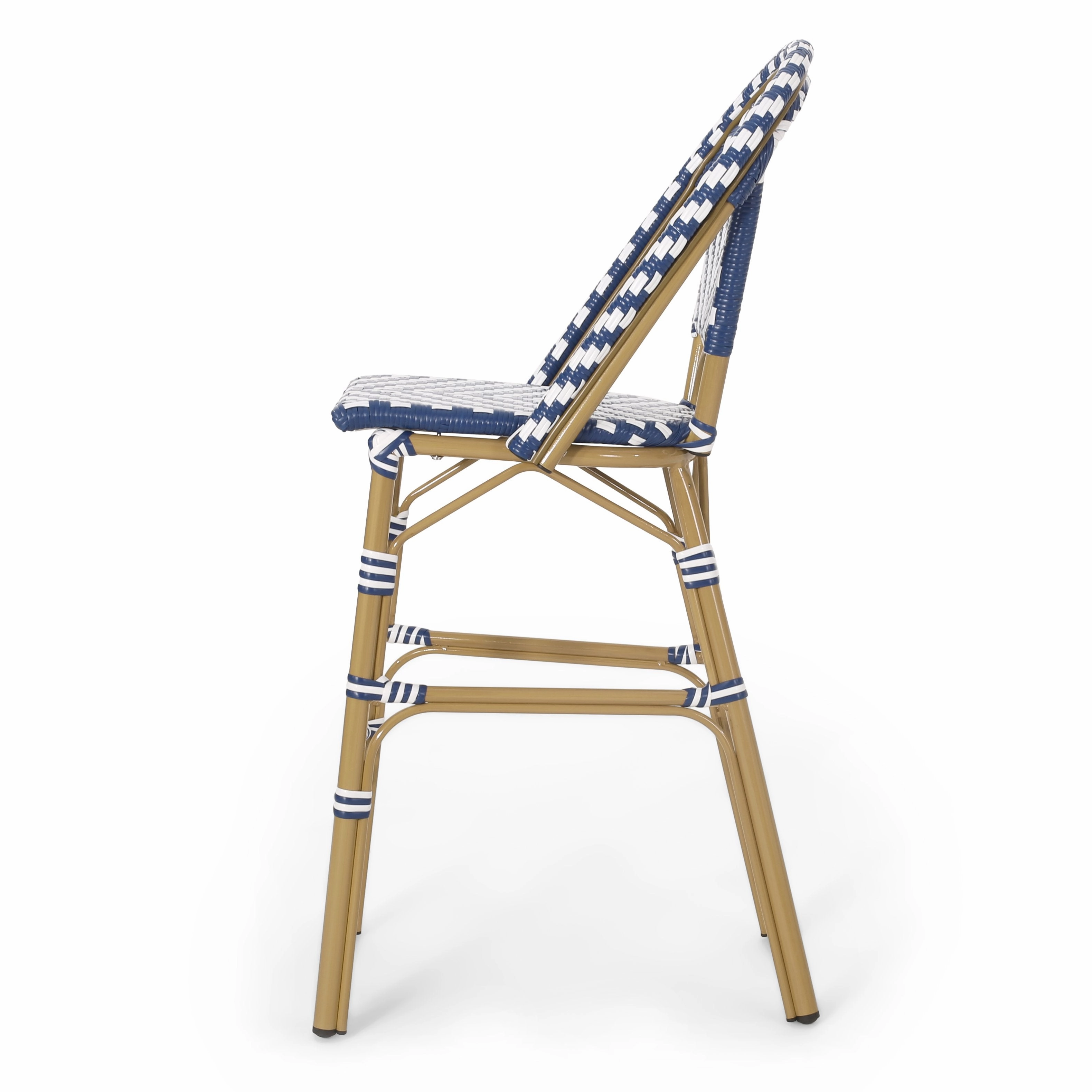 Outdoor Aluminum French Barstools, Set of 4 - NH054413