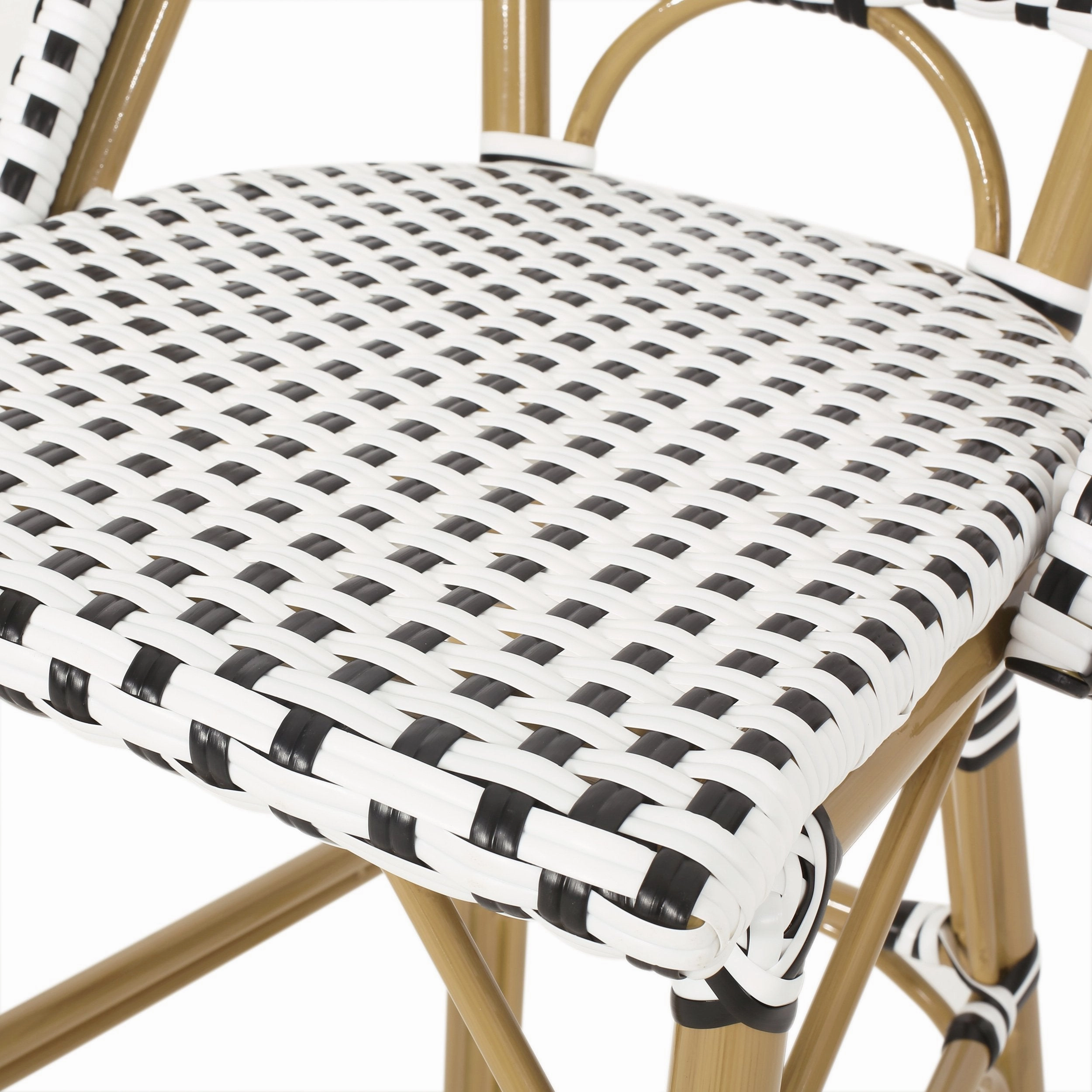 Outdoor Aluminum French Barstools, Set of 4 - NH054413