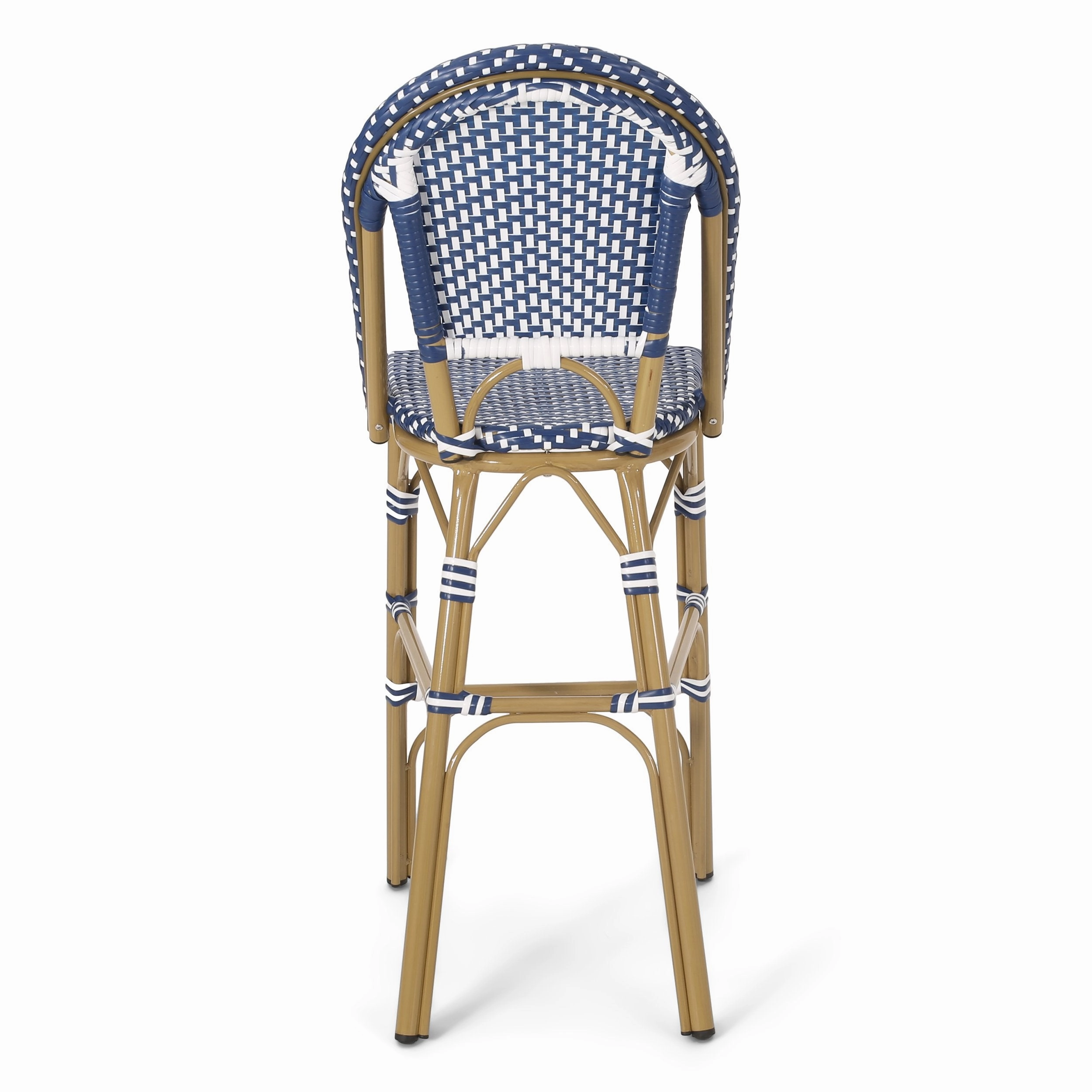 Outdoor Aluminum French Barstools, Set of 4 - NH054413