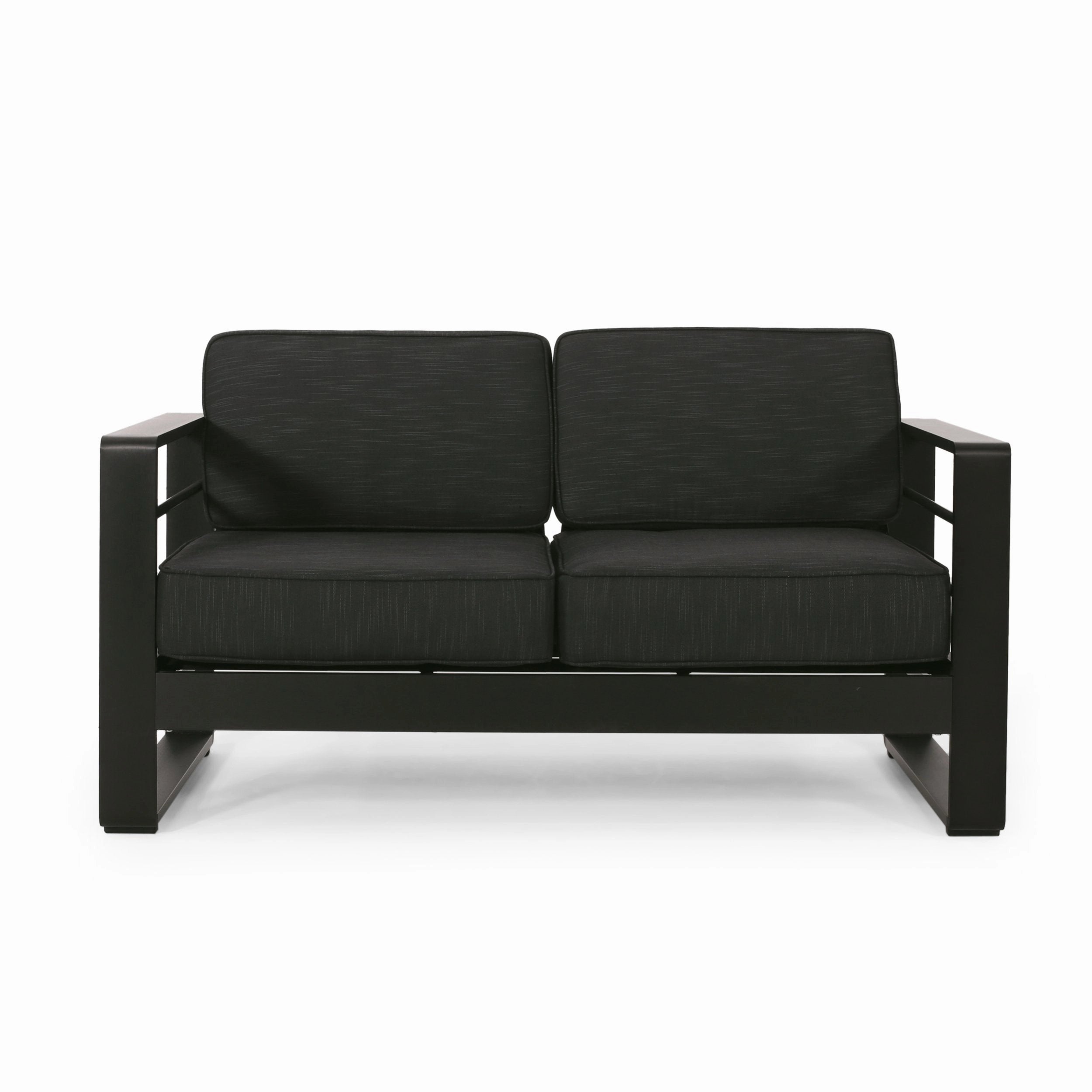 Outdoor Aluminum Loveseat and Coffee Table Set - NH685313