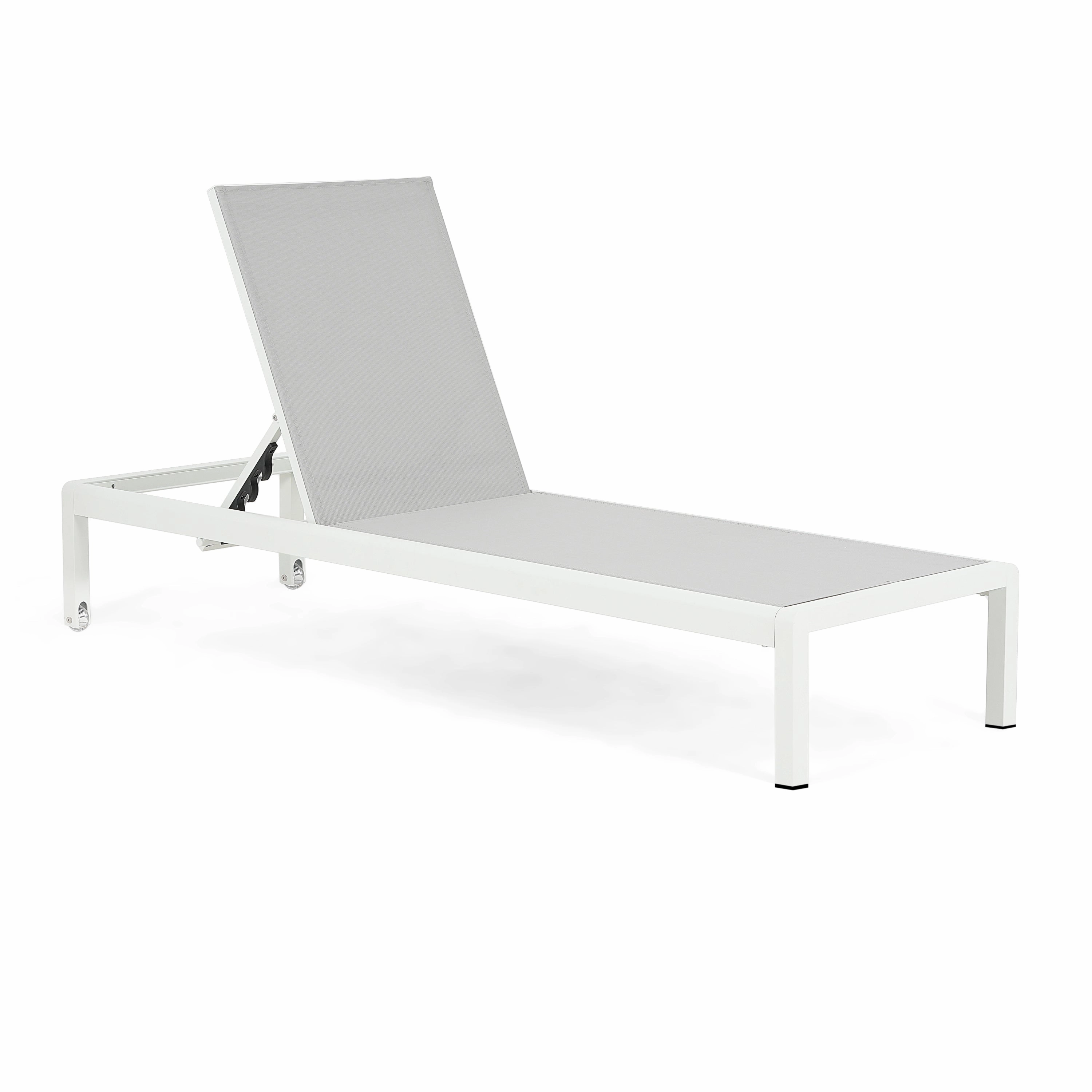 Outdoor Aluminum Pool Patio Beach Chaise Lounge Chair,Set of 2