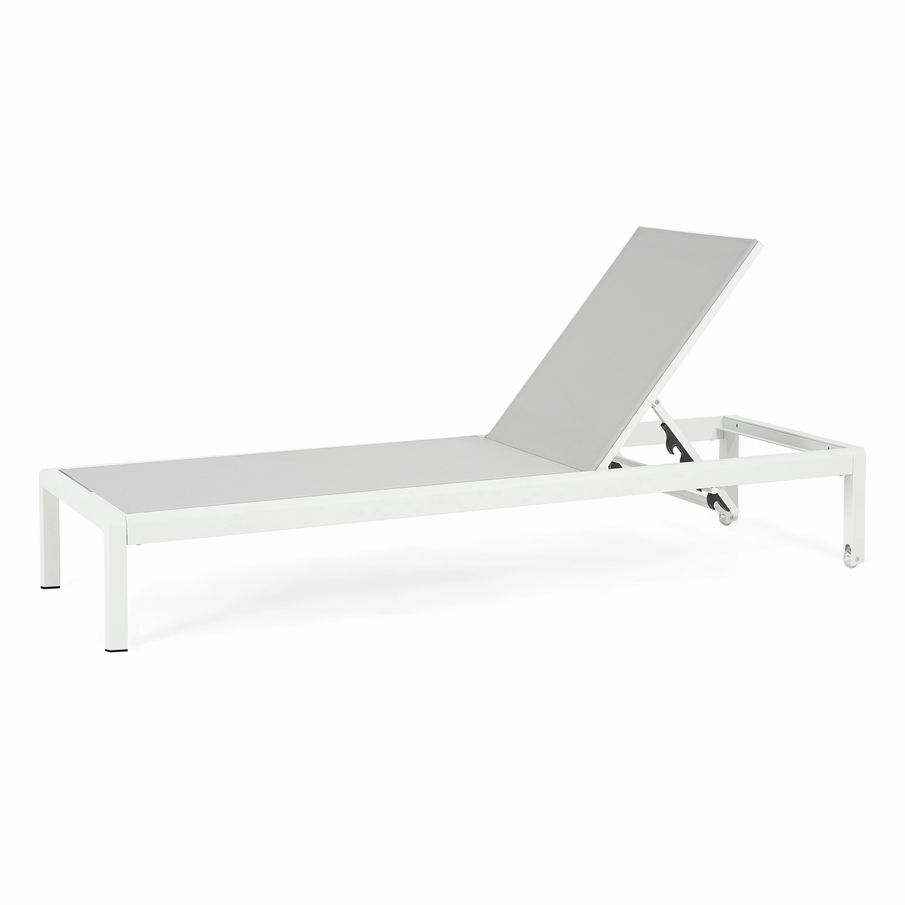 Outdoor Aluminum Pool Patio Beach Chaise Lounge Chair,Set of 2