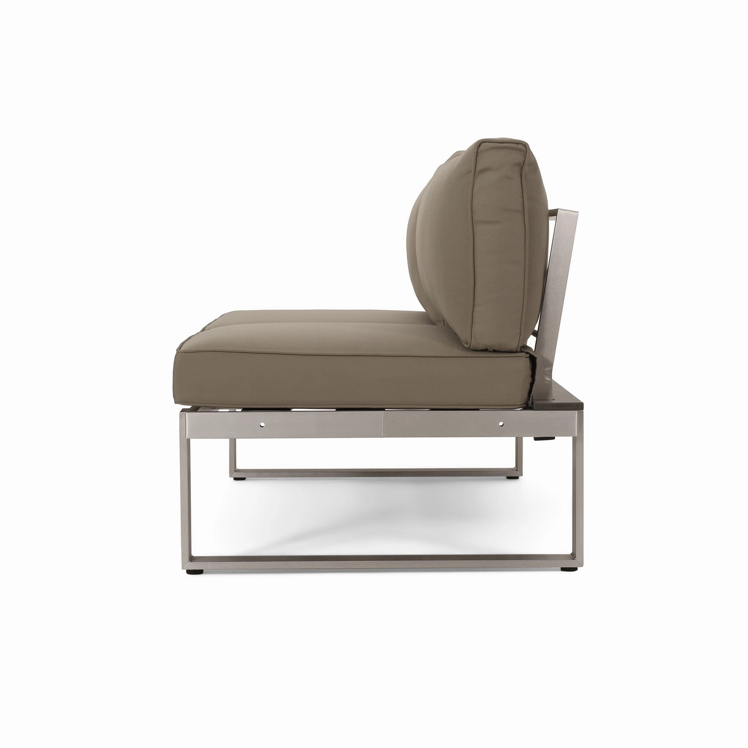 Outdoor Aluminum V-Shaped 5 Seater Sofa Set with Cushions - NH203313