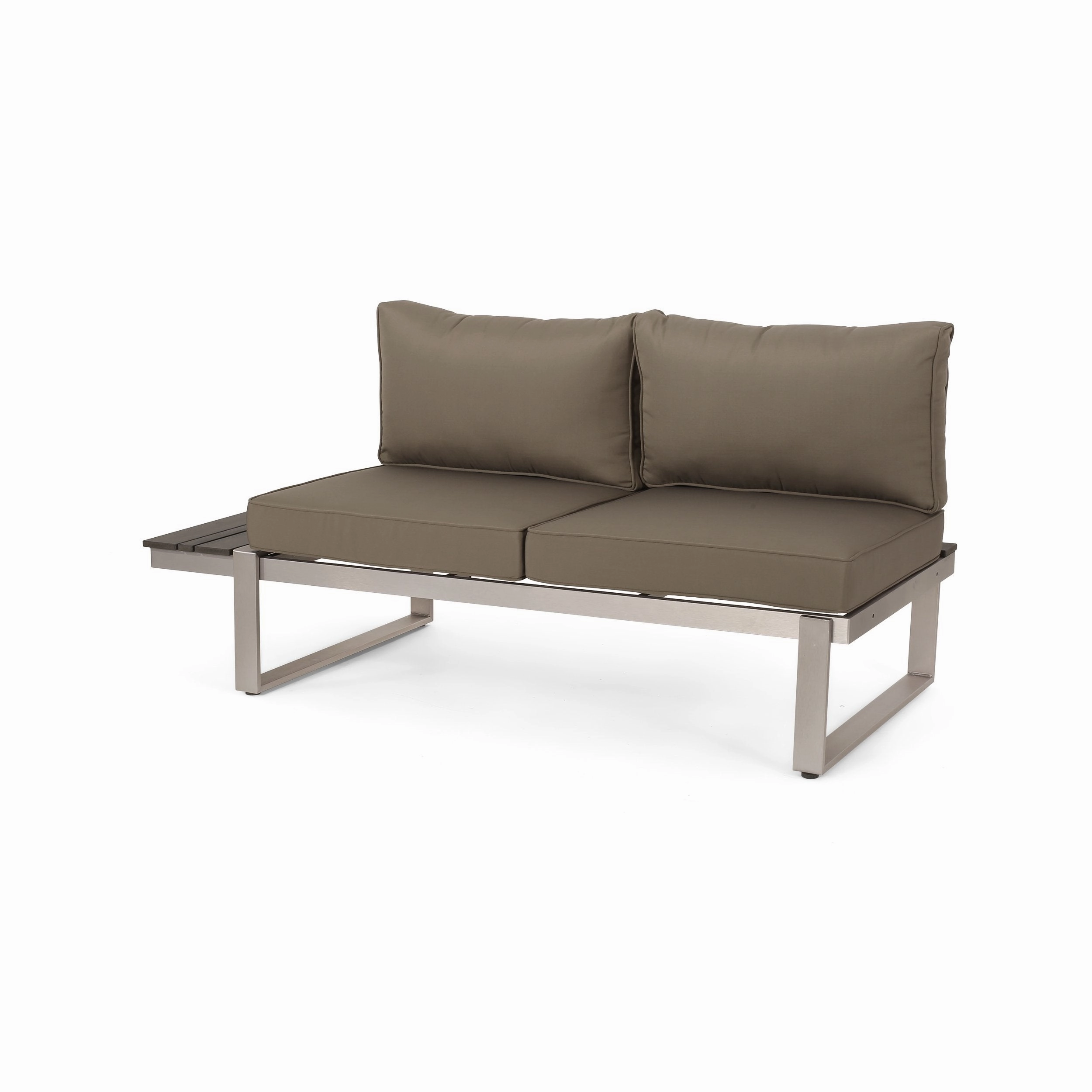 Outdoor Aluminum V-Shaped 5 Seater Sofa Set with Cushions - NH203313