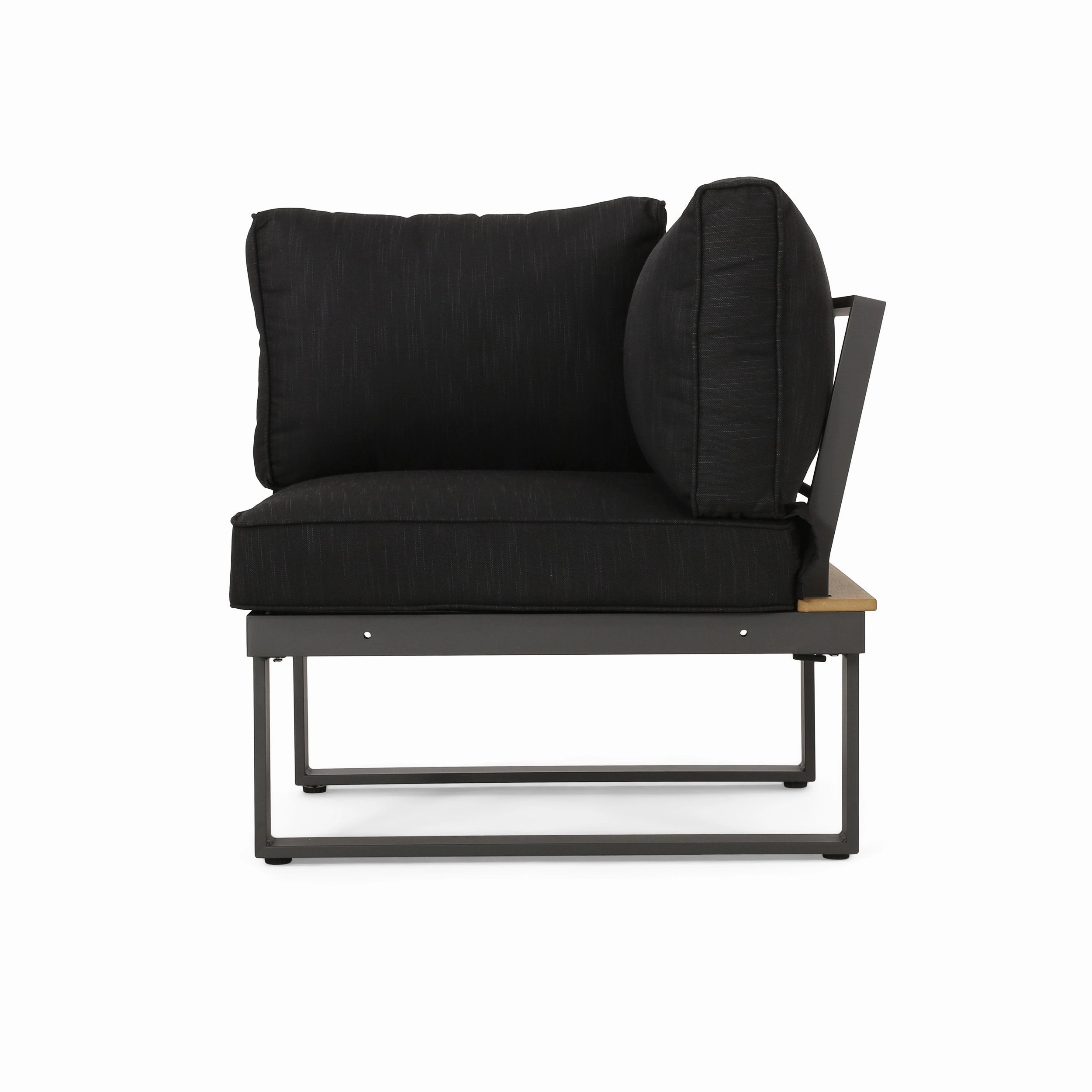 Outdoor Aluminum V-Shaped 5 Seater Sofa Set with Cushions - NH203313