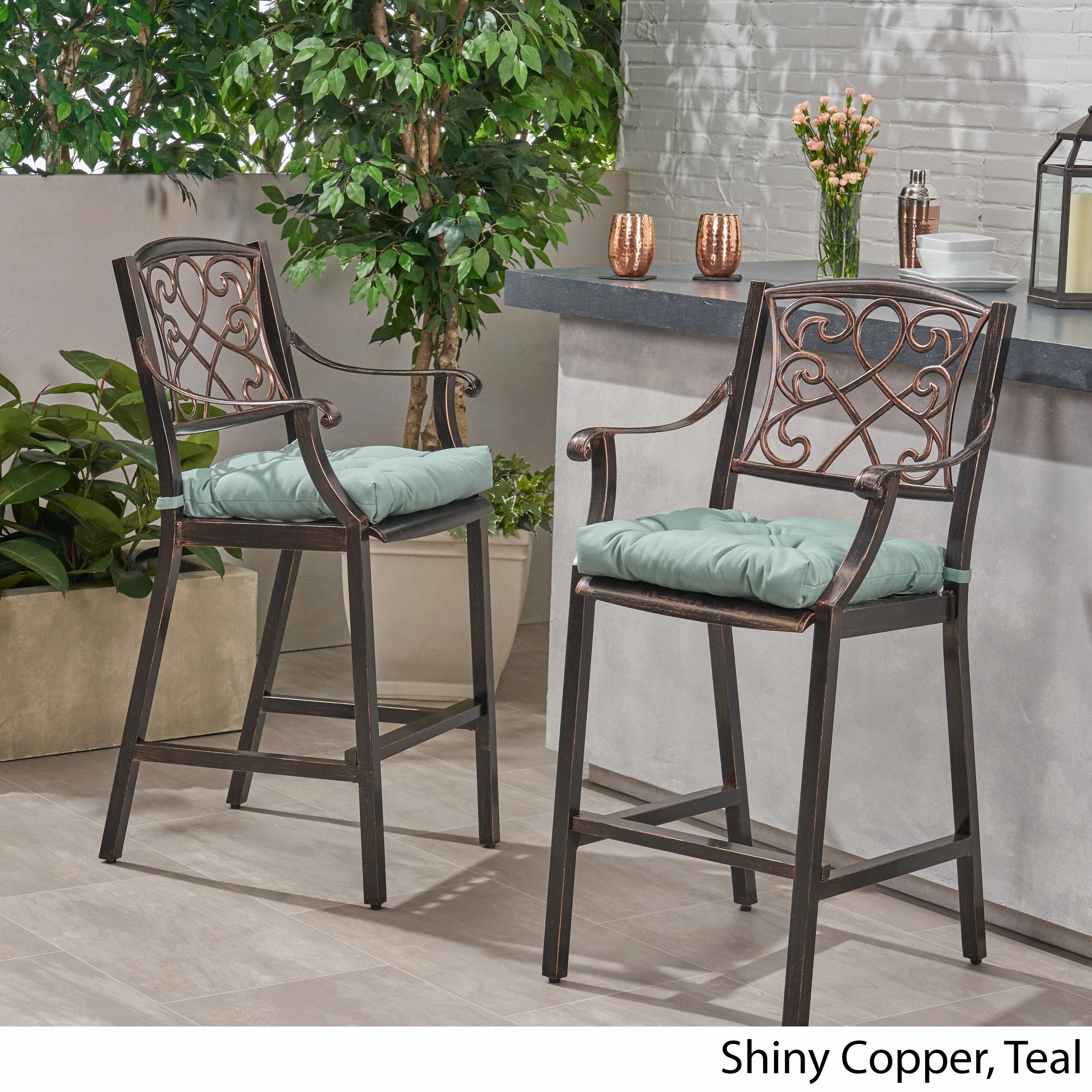 Outdoor Barstool with Cushion (Set of 2) - NH121013