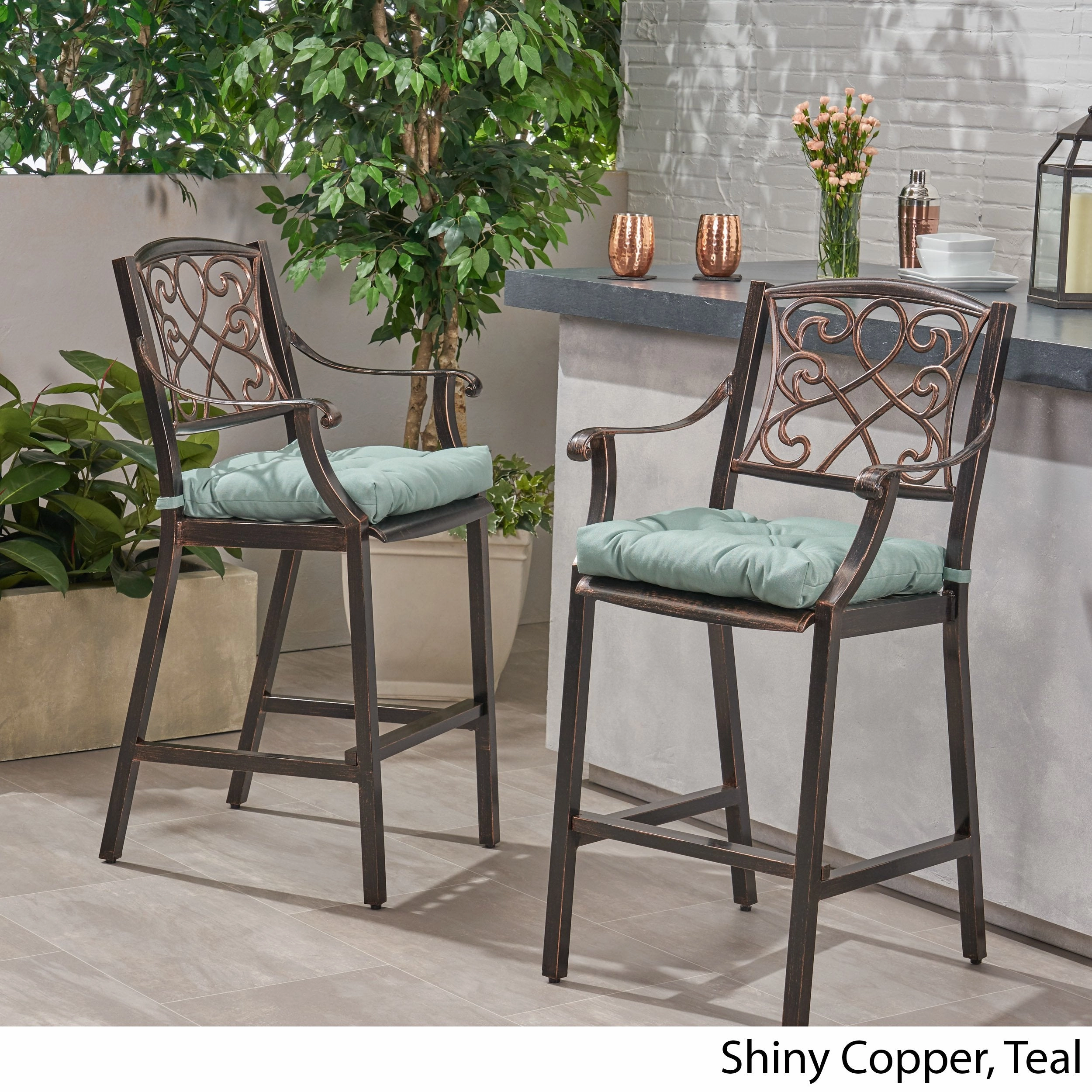 Outdoor Barstool with Cushion (Set of 2) - NH121013
