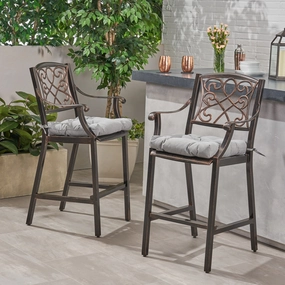 Outdoor Barstool with Cushion (Set of 2) - NH561013 outdoor lounge chair, patio sofa