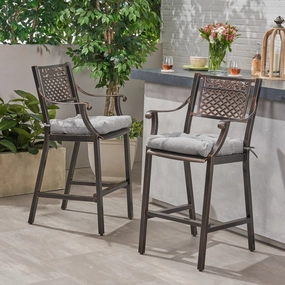 Outdoor Barstool with Cushion (Set of 2) - NH571013 outdoor lounge chair, patio sofa