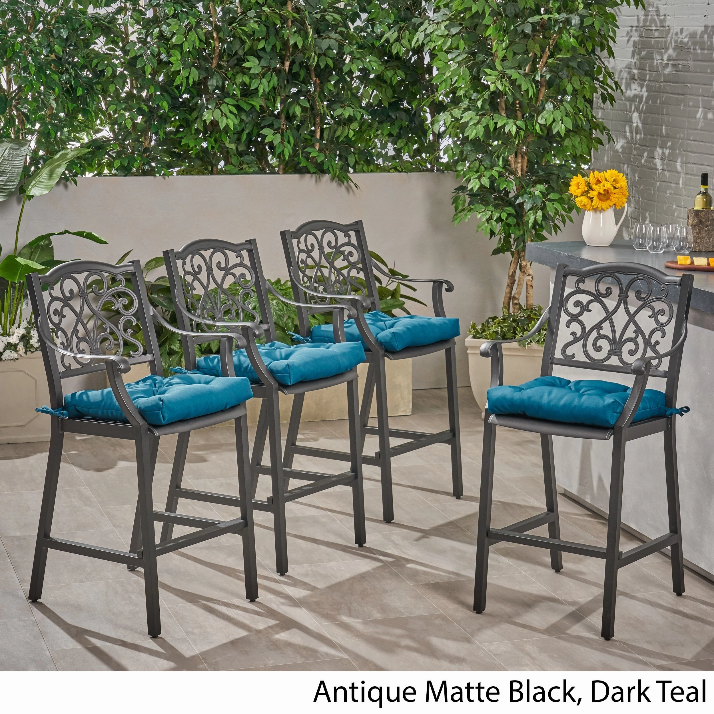 Outdoor Barstool with Cushion (Set of 4) - NH091013