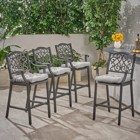 Outdoor Barstool with Cushion (Set of 4) - NH091013 outdoor lounge chair, patio sofa