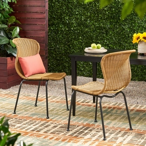 Outdoor Boho Wicker Dining Chair (Set of 2) - NH696113 outdoor lounge chair, patio sofa